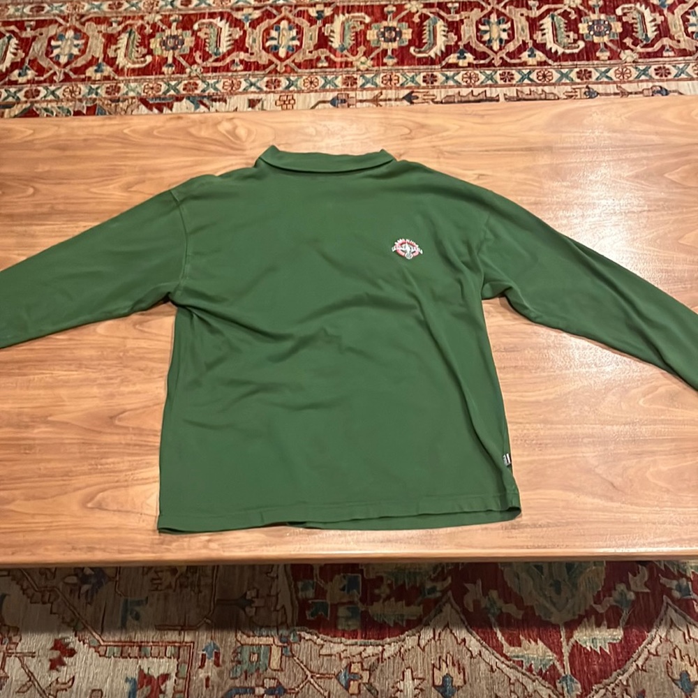 Perry Ellis Green Longsleeve shirt | Vintage | Like New| From 1980s